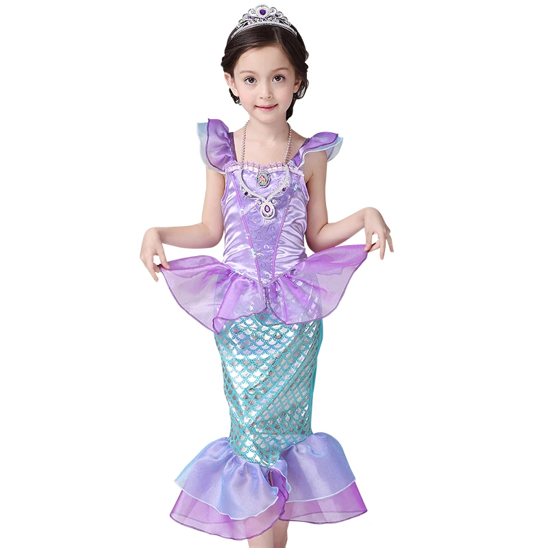 2018 Girls Mermai Princess Dress Girls Alice Dresses Children Halloween Clothing Kids Baby Fantasy Dress Girls