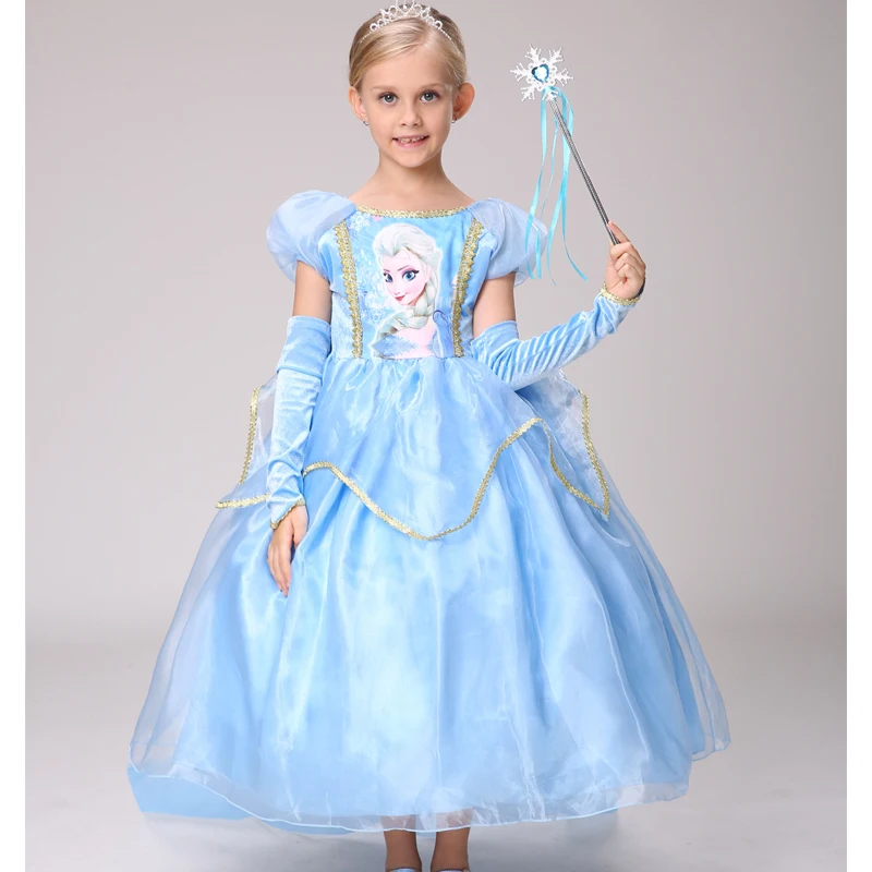 Kinder Prinzessin Kleid Kinder Anna Elsa Kleider Kost me M dchen Kleider f r M dchen