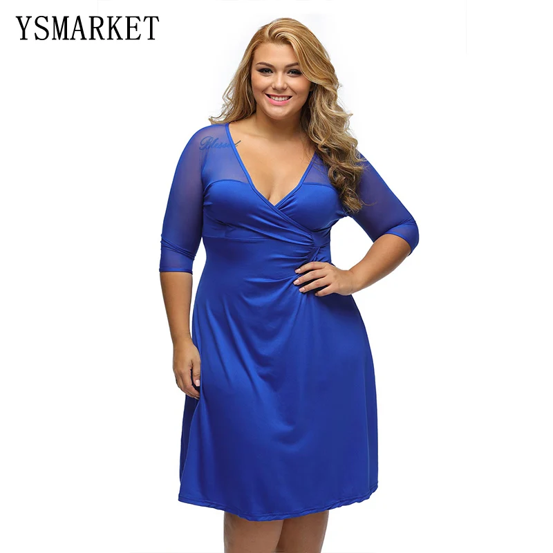 2018 Plus Size XXL 3xl Women Fashion Half Sleeve Work Wear Sugar and Spice Dress cozy