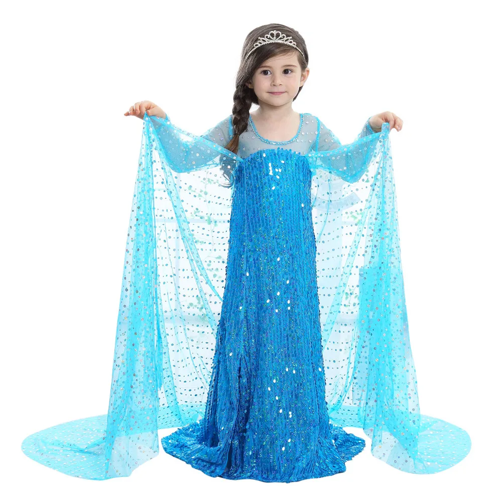 High quality New Girls cartoon princess Dress Halloween Costume Princess Christmas Dress Kids Cosplay Party Dresses