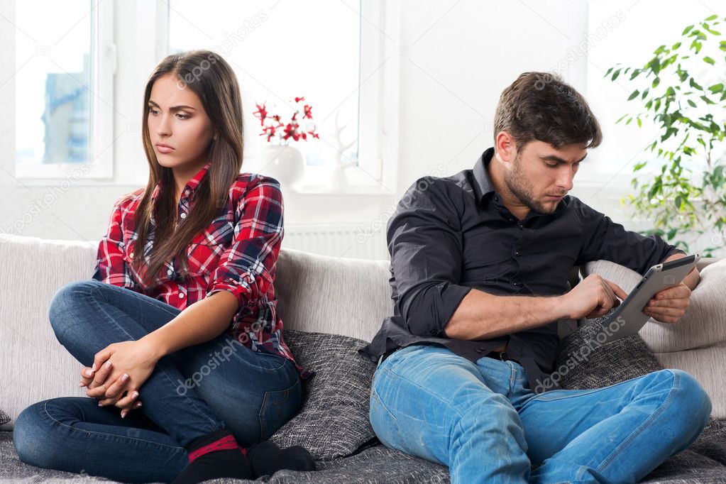 depositphotos 25013165 stock photo young couple in conflict a